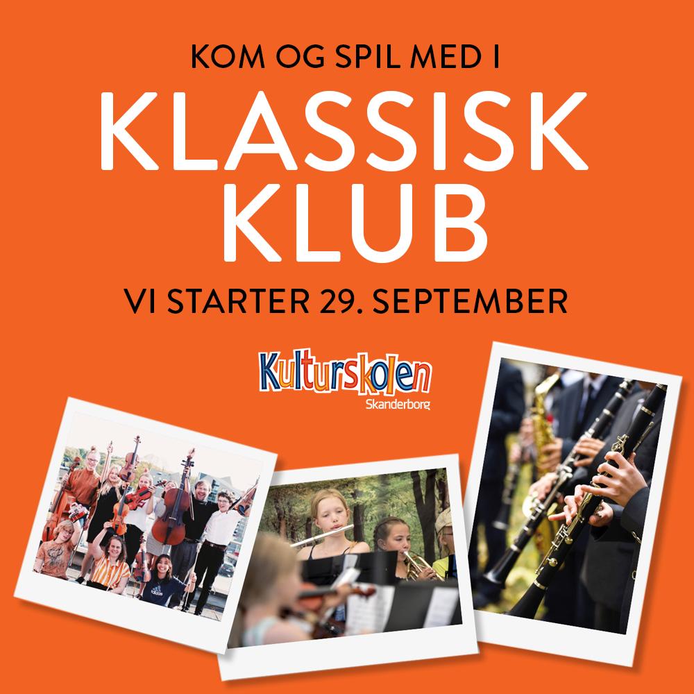 KLASSISK KLUB STARTER I MORGEN
Klassisk Klub er et GRATIS TILBUD om et hyggeligt og inspirerende, musikalsk fællesskab omkring den klassiske musik.
Klassisk Klub henvender sig til alle børn og unge under 20 år, der bor i Skanderborg Kommune og som spiller klassisk musik.
Klassisk klub består af en række tilbud, som du frit kan deltage i efter lyst og relevans, fx sammenspil, koncerter og musikforståelse.
Tilbuddet er primært til let øvede, øvede og videregående.
Men er du nybegynder, er du også meget velkommen. For dig vil der fx være orkesterture med besøg hos Århus Symfoniorkester - for musikforståelse og at lytte til andres spil er både inspirerende og motiverende.
Klassisk klub mødes 15 fredage i sæson 2023/2024.
Læs mere om Klassisk Klub her: www.kulturskolenskanderborg.dk/klassisk-klub
#kulturskolenskanderborg #klassiskklub #klassisk #ungespillerklassisk